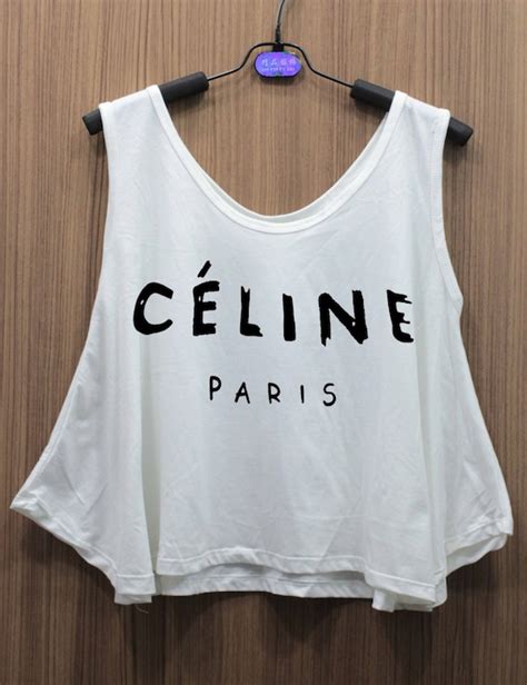 celine paris tank top|24s celine shirts.